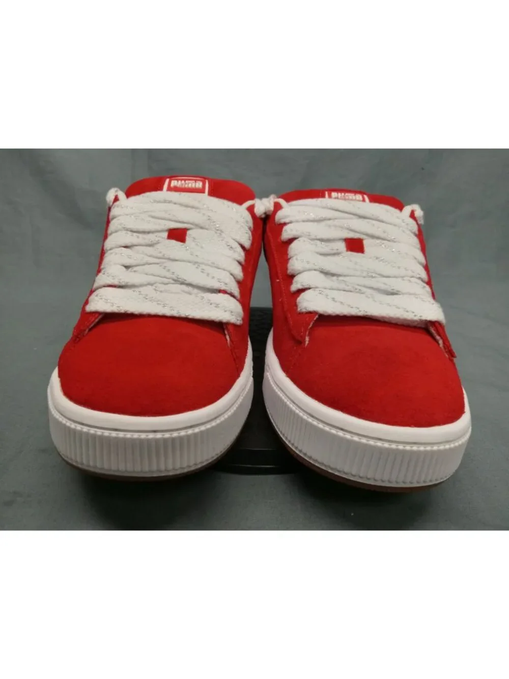 Puma XL Holiday Glitz JR (GS) 401805 01 Red White Silve Girls Size 6 NEW NO BOX!